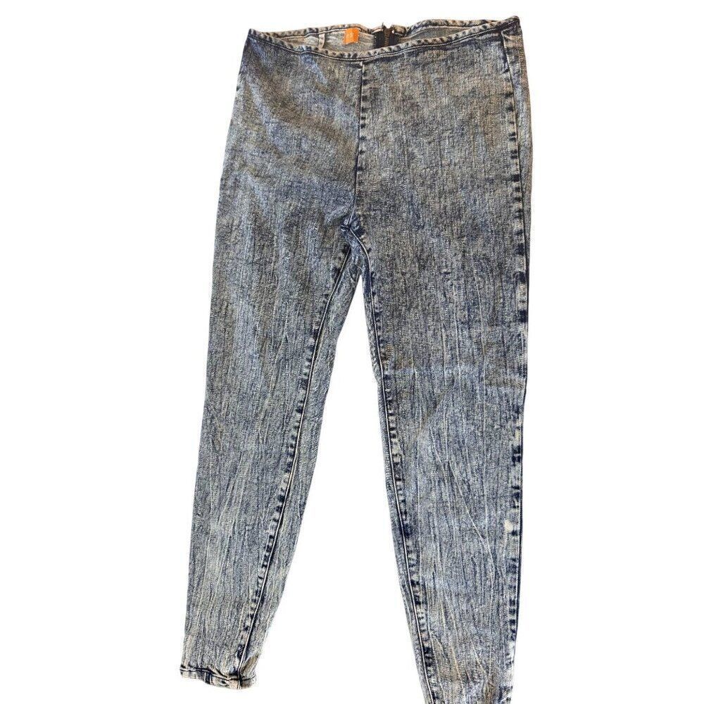 Women’s High-Waist Acid Wash Jeans - Blue